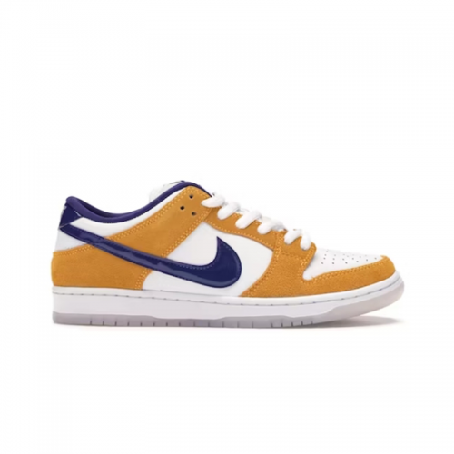 Nike SB Dunk Low Lakers Chunky Sneakers White and Yellow