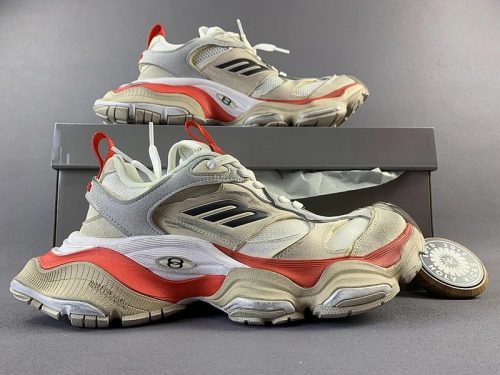 Balenciaga 3XL Chunky Sneakers Beige and Red
