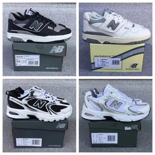 New Balance 550 and 530 Retro Sneakers Black and White