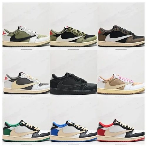 Nike Air Jordan 1 Low Travis Scott Retro Sneakers Multicolor