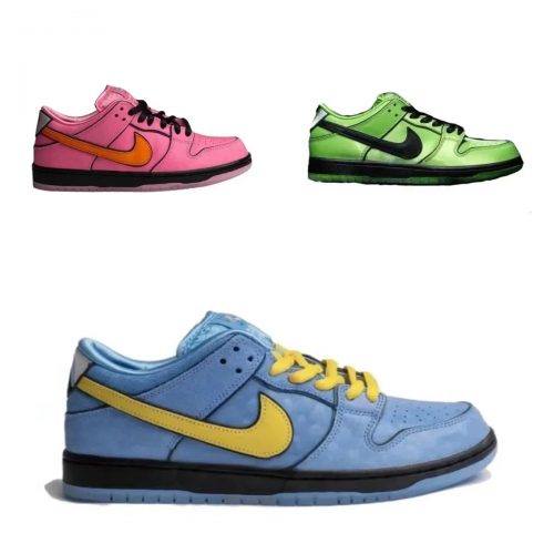Nike Dunk Low Powerpuff Girls Chunky Sneakers Multicolor