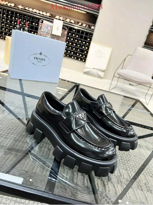 Prada Monolith chunky platform loafers Black
