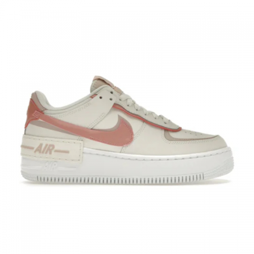 Nike Air Force 1 Shadow Chunky Sneakers Beige and Pink
