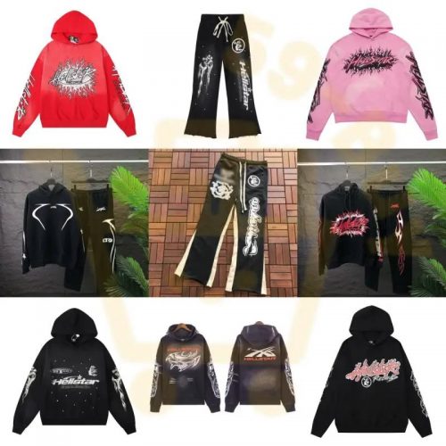 Hellstar Graphic Print Streetwear Hoodie Black