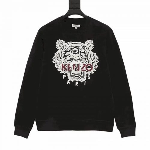 Kenzo Tiger Embroidery Graphic Sweatshirt Black
