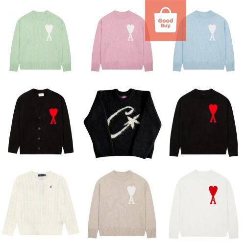 Ami Paris Ami de Coeur Knit Sweater Collection Multicolor