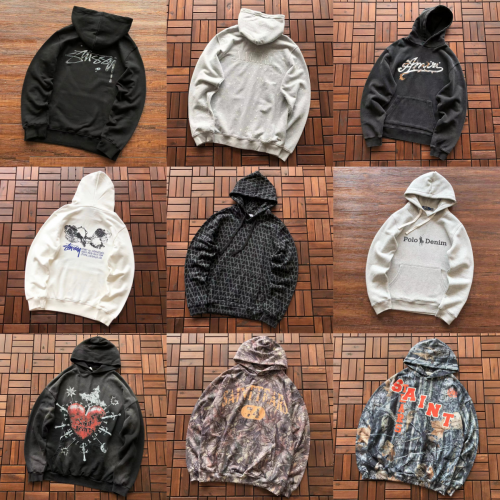 Stussy Signature Graphic Hoodie Casual Sweatshirt Black