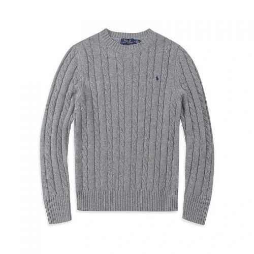 Polo Ralph Lauren PRL Cable-Knit Classic Sweater Gray