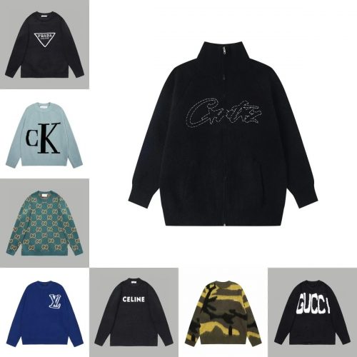 Corteiz Stitch Logo Zip-Up Hoodie Casual Sweater Black