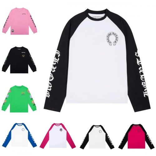 Chrome Hearts Raglan Long Sleeve Graphic Tee Multicolor