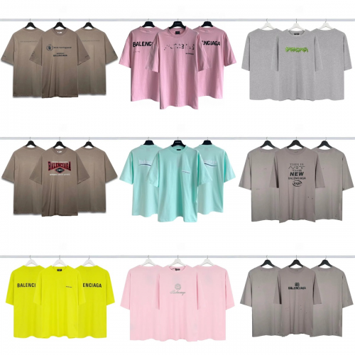 Balenciaga Graphic Print Oversized T-Shirt Multicolor