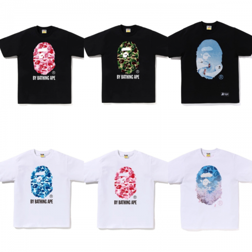 A Bathing Ape BAPE Ape Head Graphic Streetwear T-Shirt Multicolor