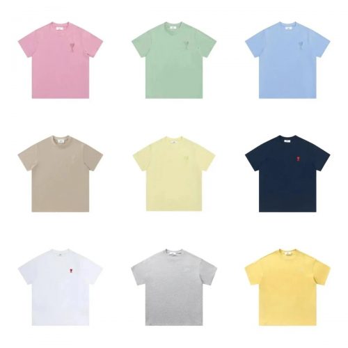 Ami Paris Ami Ami de Coeur Cotton T-Shirt Multicolor