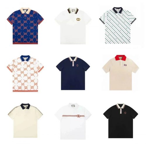 Gucci GG Monogram Polo Shirt Collection Casual Cotton Shirts Multicolor