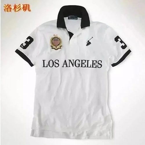 Ralph Lauren RL Los Angeles Big Pony Graphic Polo Shirt White