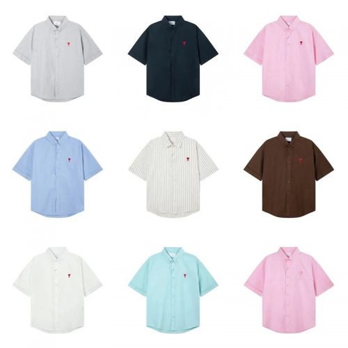 Ami Paris Ami Ami de Coeur Casual Button-Down Shirt Multicolor