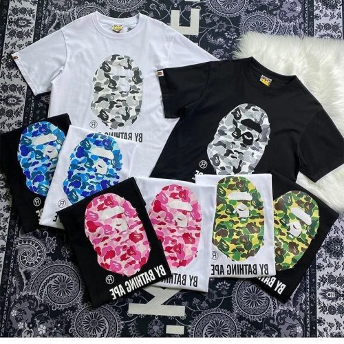 A Bathing Ape BAPE Camo Ape Head Graphic Tee Multicolor