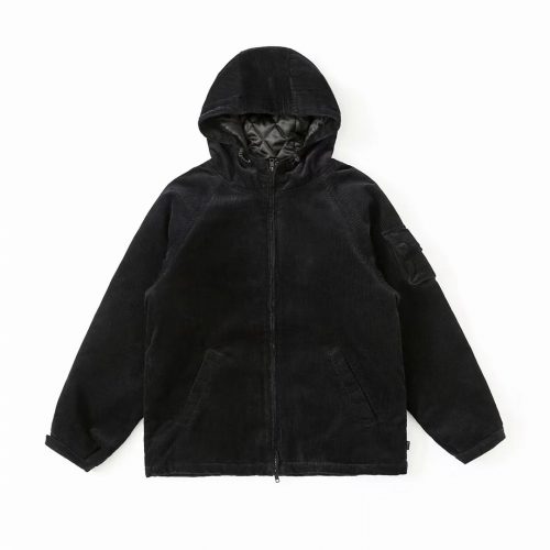Design Corduroy Zip-Up Jacket Black