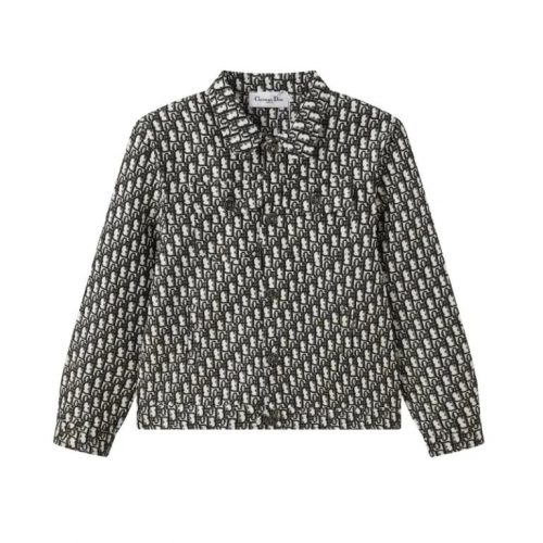 Dior Oblique Jacquard Classic Jacket Black and White
