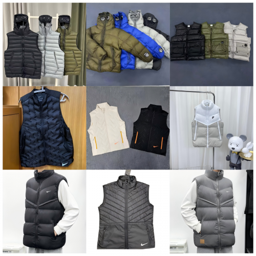 Nike Windrunner Puffer Vest Lightweight Sporty Gilet Black and White