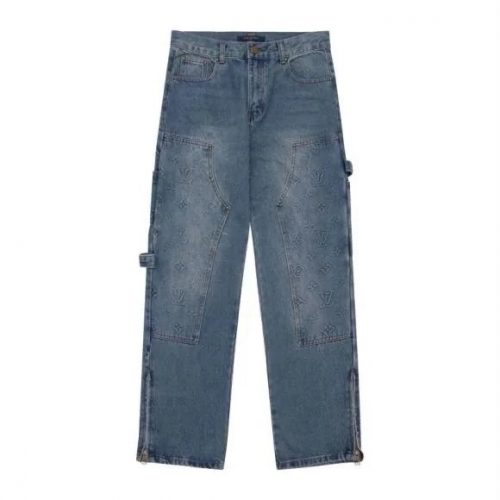 Louis Vuitton LV Monogram Denim Carpenter Jeans Blue