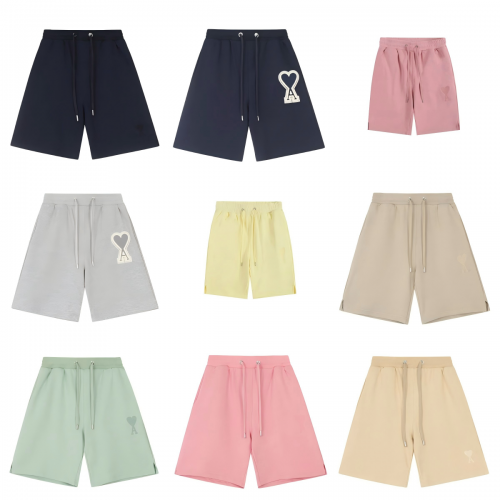 Ami Paris Ami de Coeur Casual Cotton Shorts Multicolor