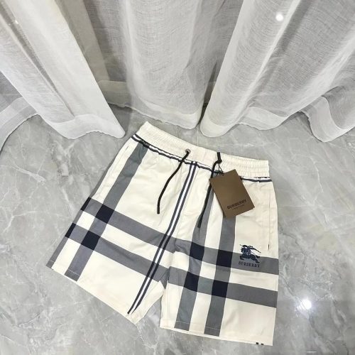 Burberry Check Print Casual Shorts Beige