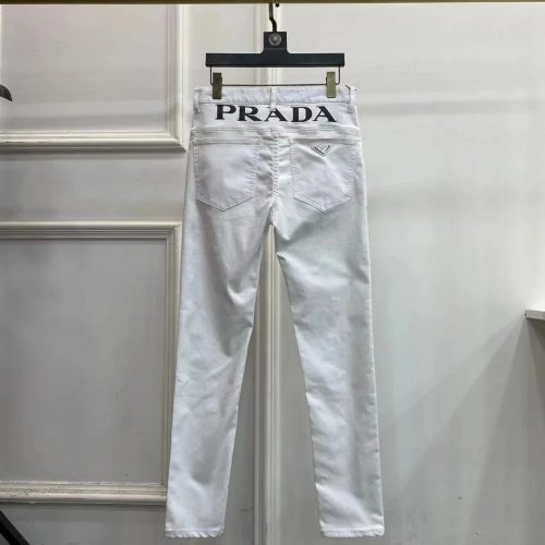 Prada Denim Jeans Slim Fit Trousers White