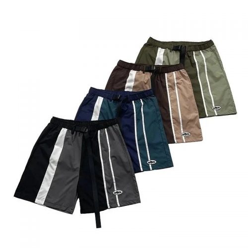 Design Colorblock Stripe Casual Shorts Multicolor