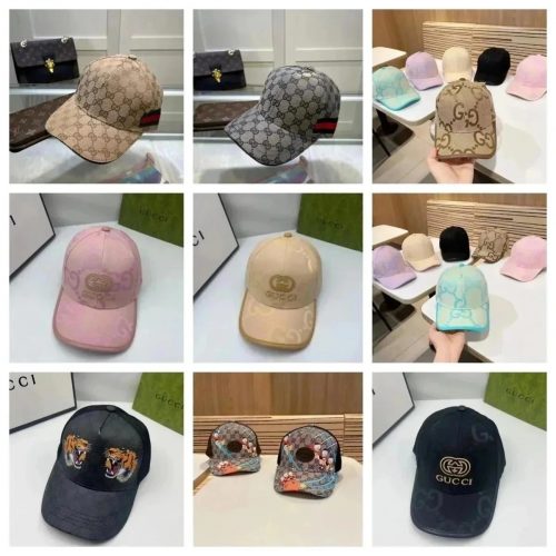 Gucci GG Supreme Baseball Cap Monogram Canvas Headwear Multicolor
