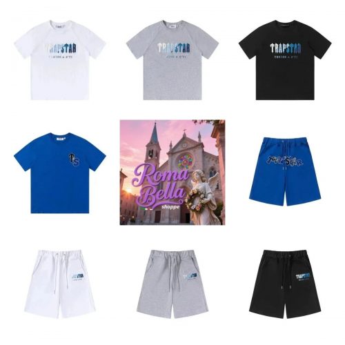 Trapstar Graphic Print Streetwear T-Shirt and Shorts Set Multicolor