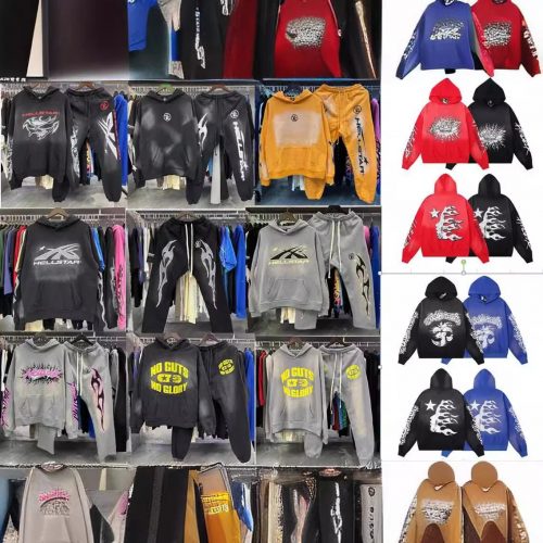 Hellstar Graphic Print Streetwear Tracksuit Set Multicolor