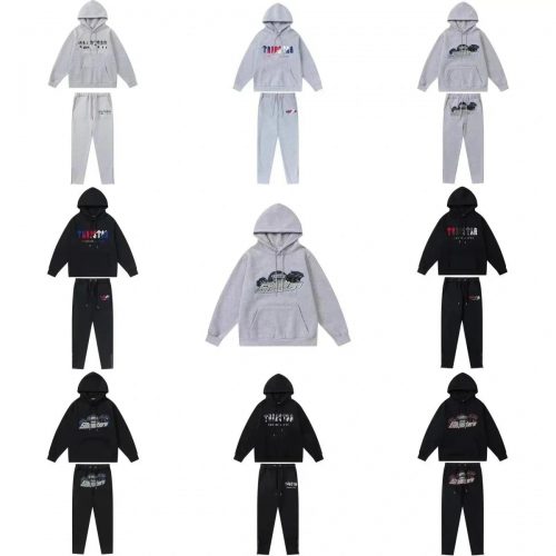Trapstar Shooters Tracksuit Streetwear Matching Set Black and Gray