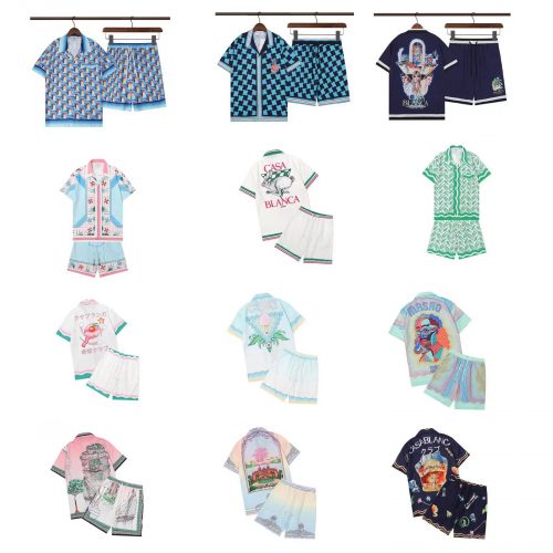 Casablanca Graphic Print Casual Shirt and Shorts Set Multicolor