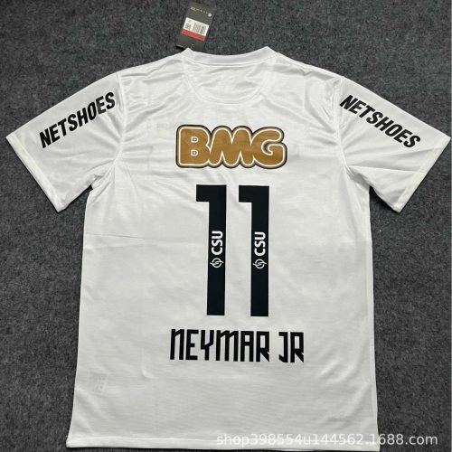Santos FC Neymar Jr 11 Soccer Jersey White