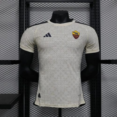 Adidas AS Roma 2024-25 Away Soccer Jersey Off-White