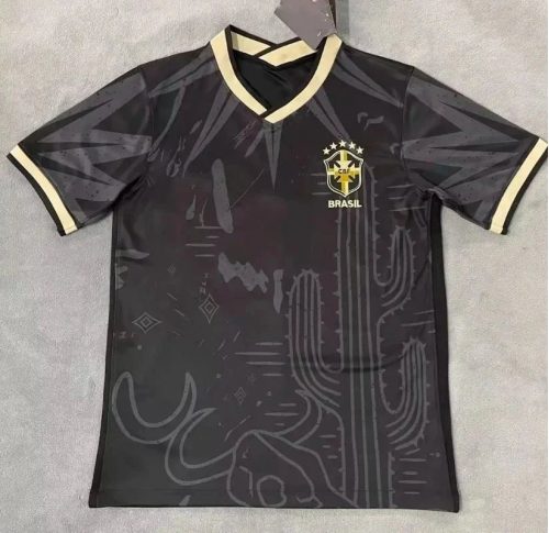 Brazil National Team Black Cactus Jersey Football Jersey