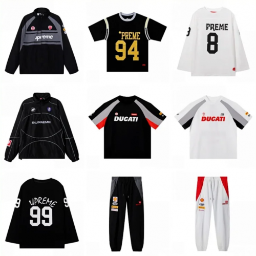 Supreme Ducati Collection Streetwear Racing Jersey Set Multicolor