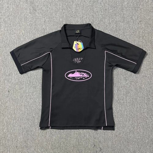Corteiz Island Polo Graphic Streetwear Shirt Black