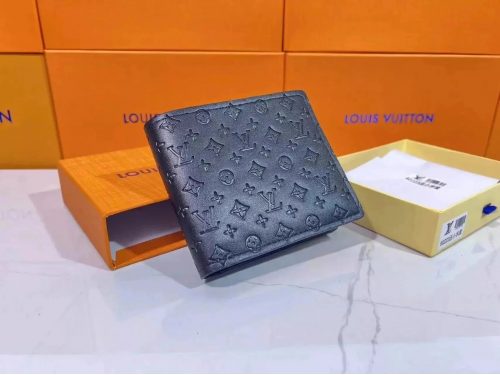 Louis Vuitton LV Monogram Shadow Bifold Wallet Black