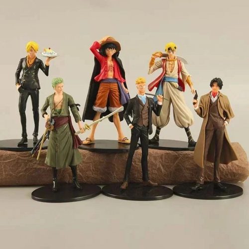 One Piece Figure Set Collectible Anime Figurines Multicolor