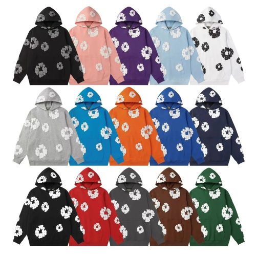 Denim Tears Floral Hoodie Casual Sweatshirt Multicolor