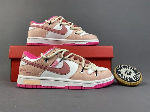 Nike Dunk Low Disrupt Casual Sneakers Pink and Beige