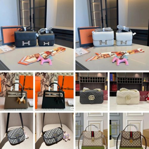 Hermès Constance Bag Leather Shoulder Bag Black