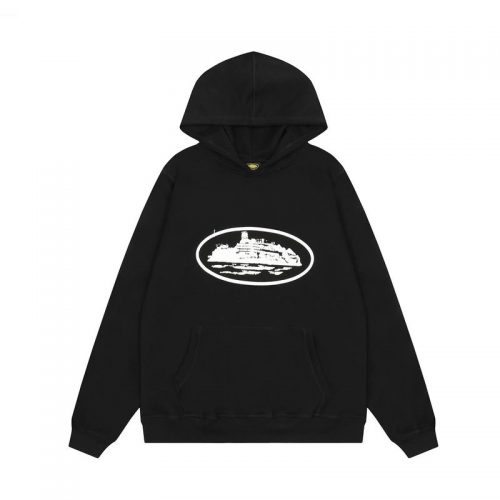 Corteiz Boat Graphic Hoodie Casual Pullover Black