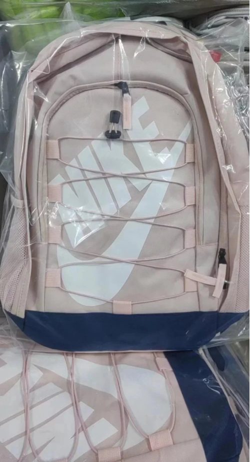Nike Brasilia Training Backpack Sporty School Bag Pink and Navy
