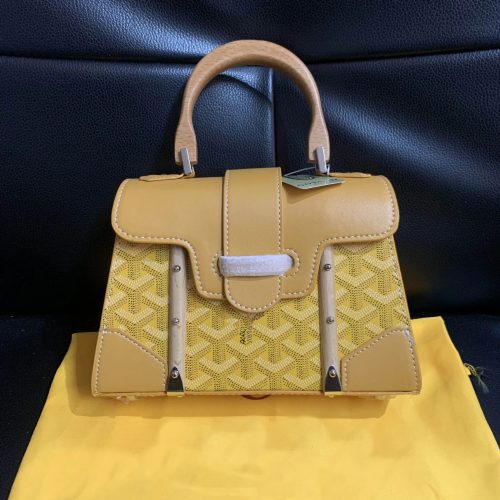 Goyard Saigon PM Structured Handbag Yellow