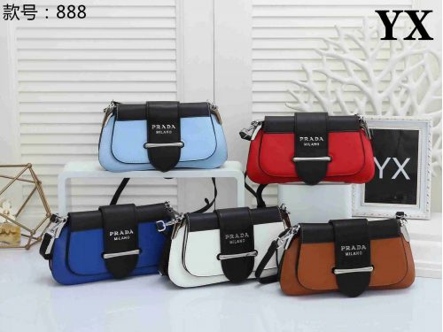Prada Colorblock Stylish Shoulder Bag Multicolor