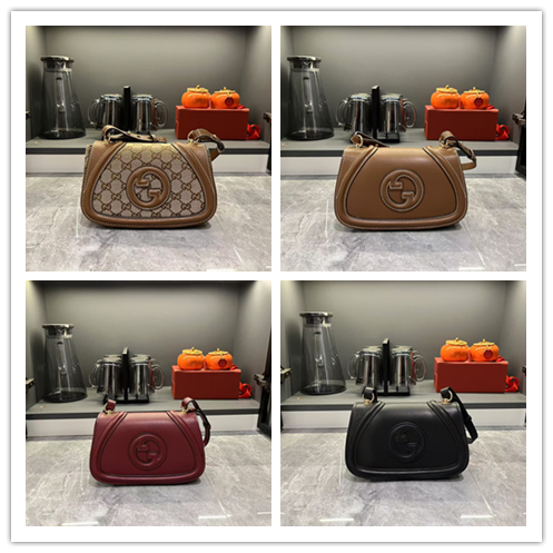 Gucci Blondie Leather Shoulder Bag Multicolor