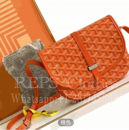 Goyard Belvedere PM Classic Canvas Crossbody Bag Orange